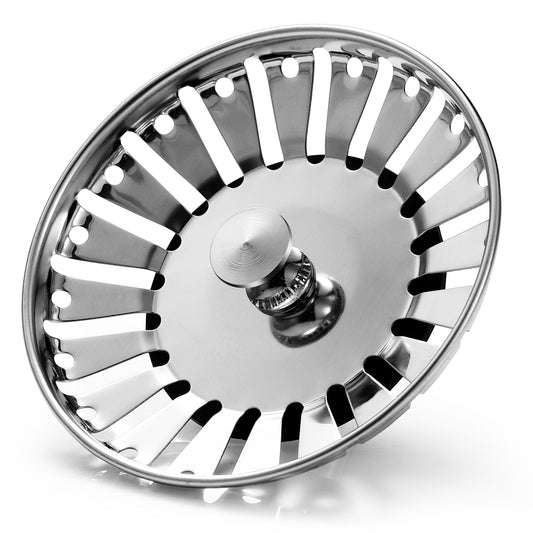 Tomario 2.0 Kitchen Sink Plug Strainer Thicken Stainless Steel Sink Plugs and Strainers for UK Sinks, Hole Diameter 78mm, 79mm, 82mm, 84mm (84mm)