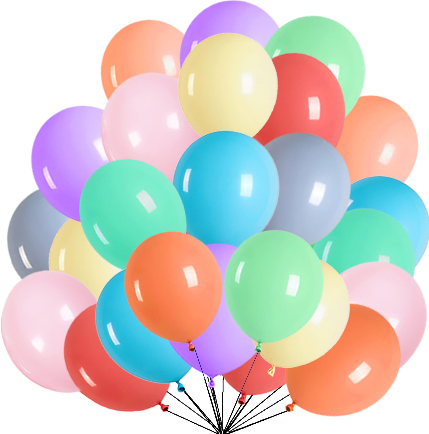 Tomario Macaron Balloons, 50pcs Multicolored Helium Party Balloon, Biodegradable Latex Birthday Ballon, Colorful Balloons for Kids, Birthday Party, Thick Balloon Garland Arch Supplies Decorations