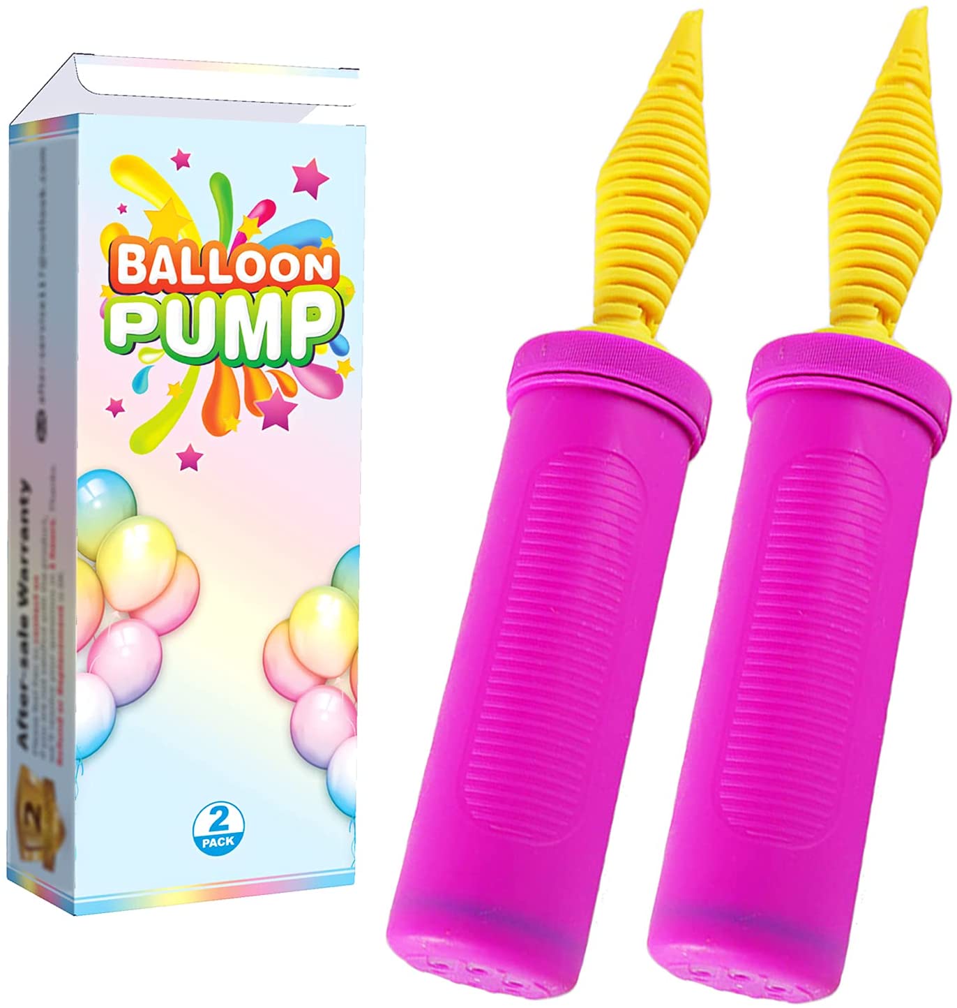 (2 Pack) Balloon Pumps for Party Balloons Birthday Foil Balloons Modelling Balloon, Lightweight Durable Hand Manual Inflator