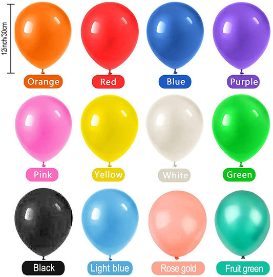 Tomario Rainbow Balloons, 150pcs Multicolored Helium Party Balloon, Biodegradable Latex Birthday Ballon, Colorful Balloons for Kids, Birthday Party, Thick Balloon Garland Arch Supplies Decorations