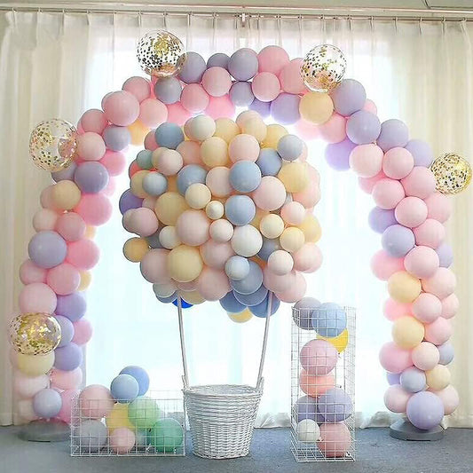 Tomario Macaron Balloons, 50pcs Multicolored Helium Party Balloon, Biodegradable Latex Birthday Ballon, Colorful Balloons for Kids, Birthday Party, Thick Balloon Garland Arch Supplies Decorations